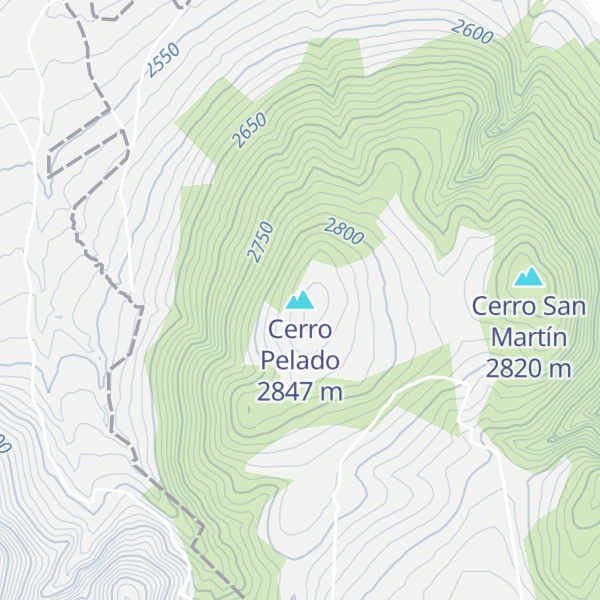 Map of Cerro Pelado