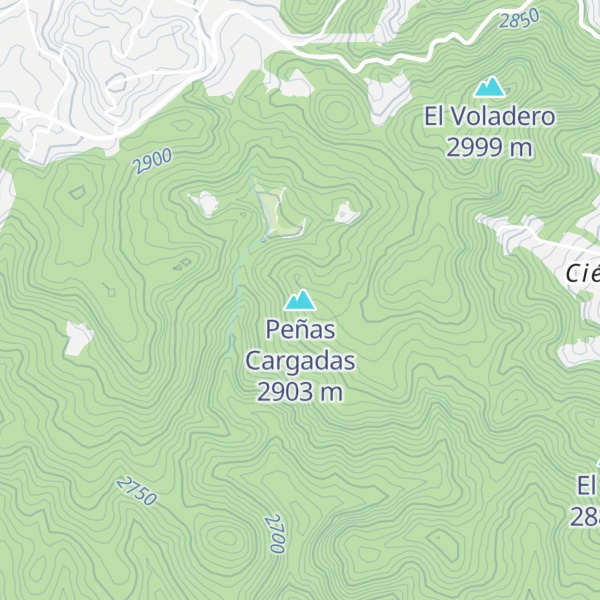 Map of Peñas Cargadas