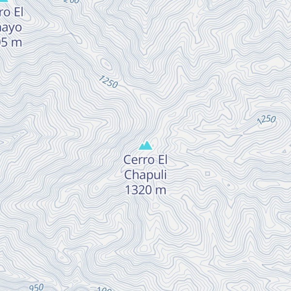 Map of Cerro El Chapuli