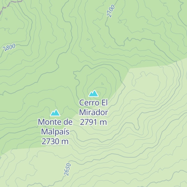 Map of Cerro El Mirador