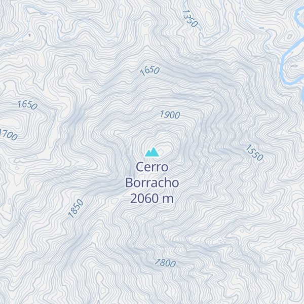 Map of Cerro Borracho