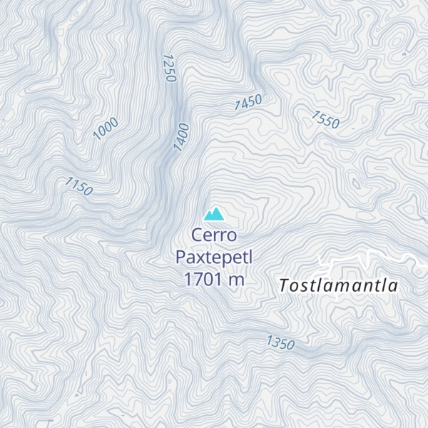 Map of Cerro Paxtepetl