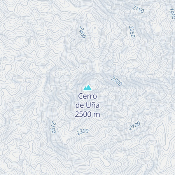 Map of Cerro de Uña
