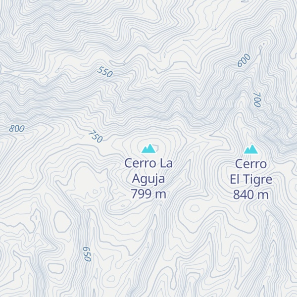 Map of Cerro La Aguja