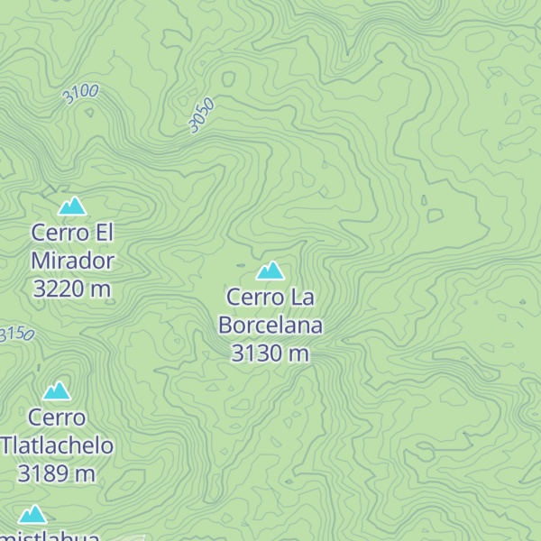 Map of Cerro La Borcelana