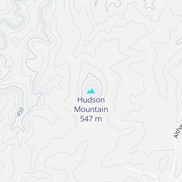Map of Hudson Mountain