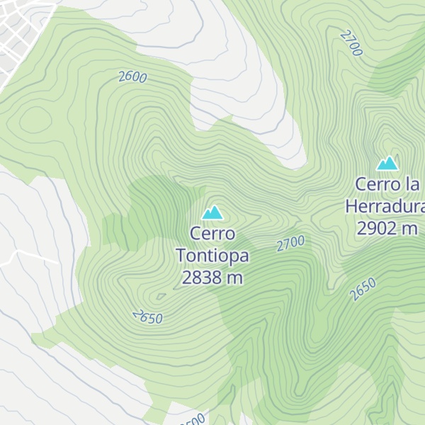 Map of Cerro Tontiopa