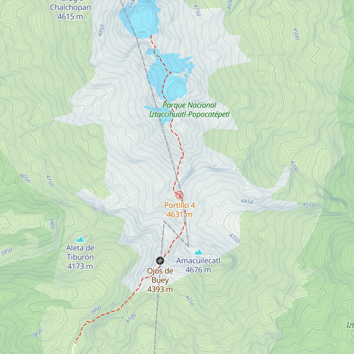 Refugio de los 100 map