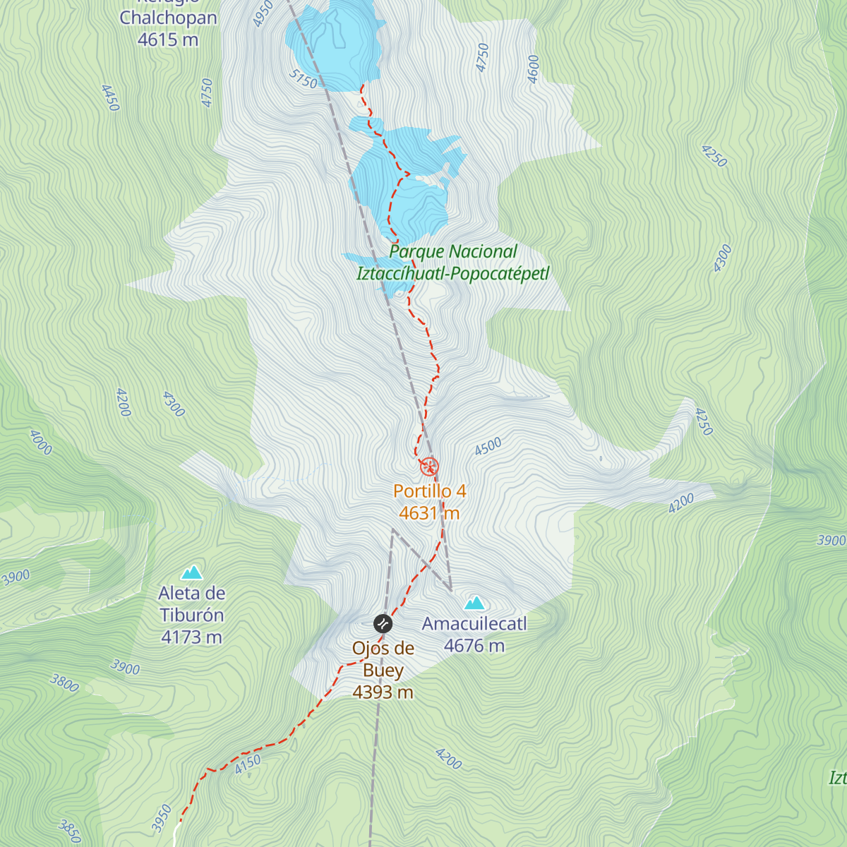 Refugio de los 100 map