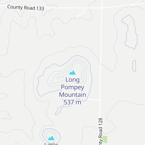 Map of Long Pompey Mountain
