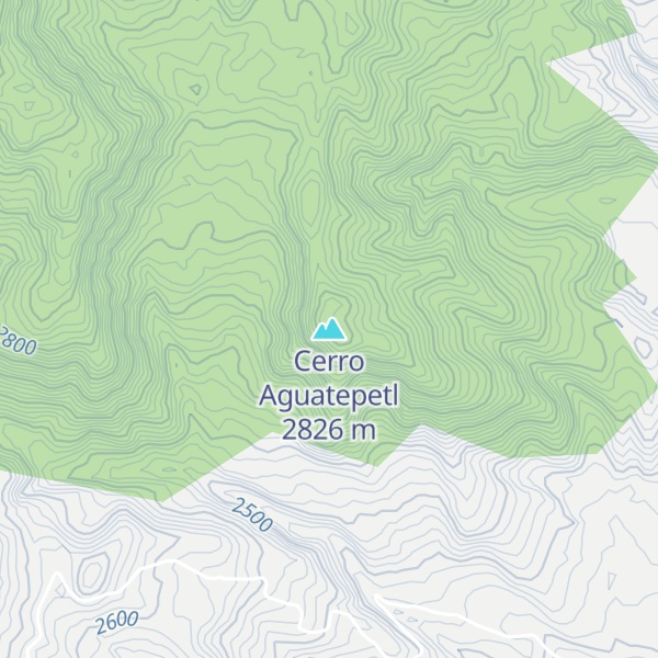 Map of Cerro Aguatepetl