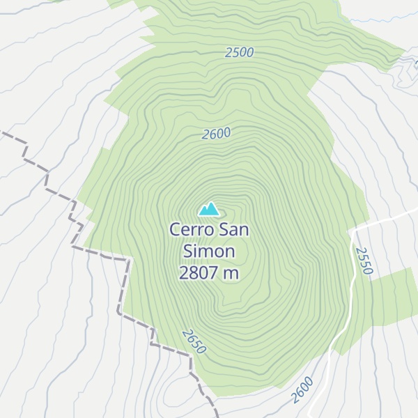 Map of Cerro San Simon