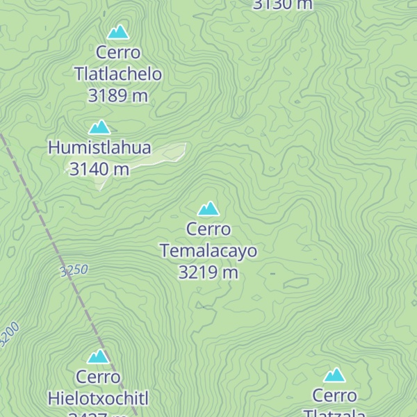 Map of Cerro Temalacayo