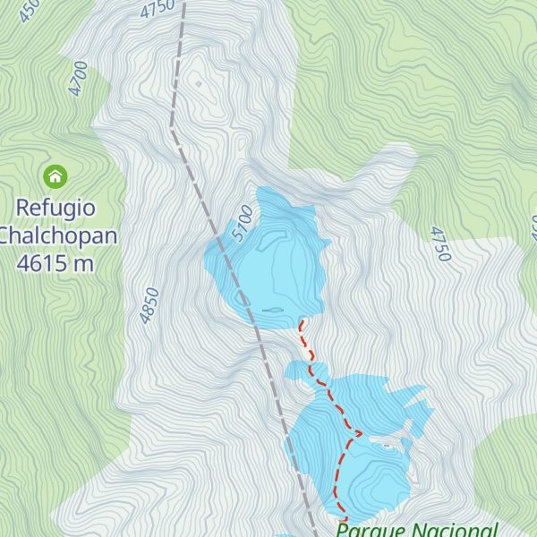 Map of Pecho Iztaccíhuatl (Cumbre)