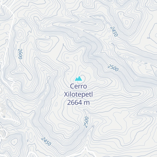 Map of Cerro Xilotepetl
