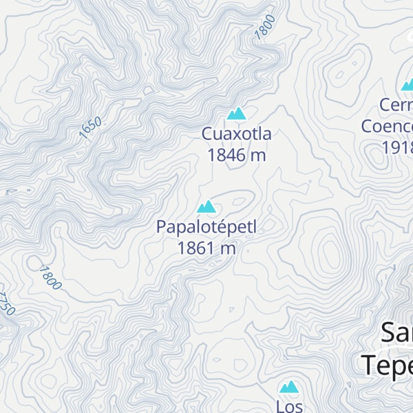 Map of Papalotépetl