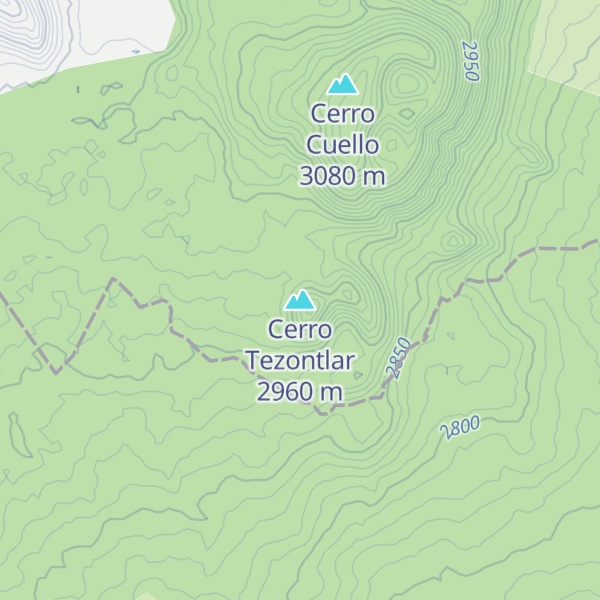 Map of Cerro Tezontlar