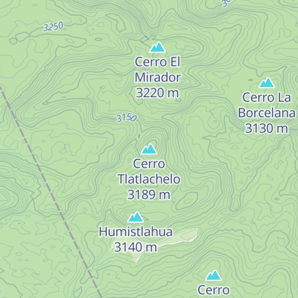 Map of Cerro Tlatlachelo