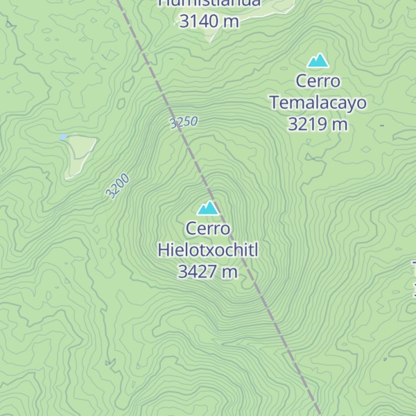 Map of Cerro Hielotxochitl