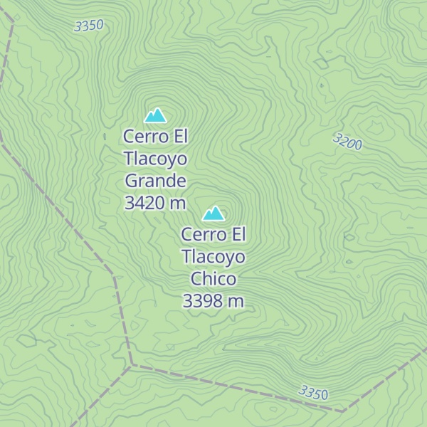 Map of Cerro El Tlacoyo Chico