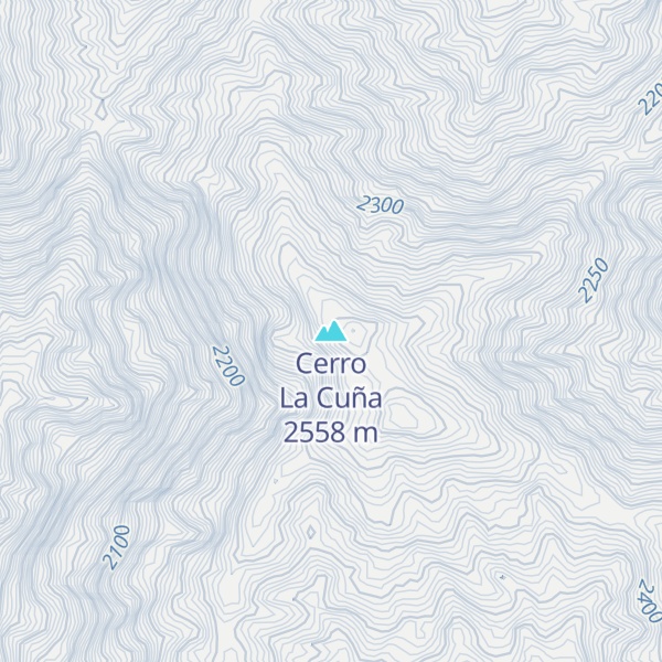 Map of Cerro La Cuña
