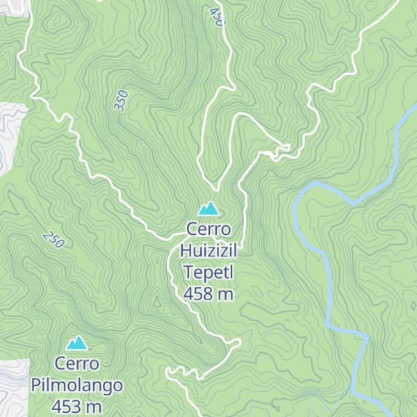 Map of Cerro Huizizil Tepetl