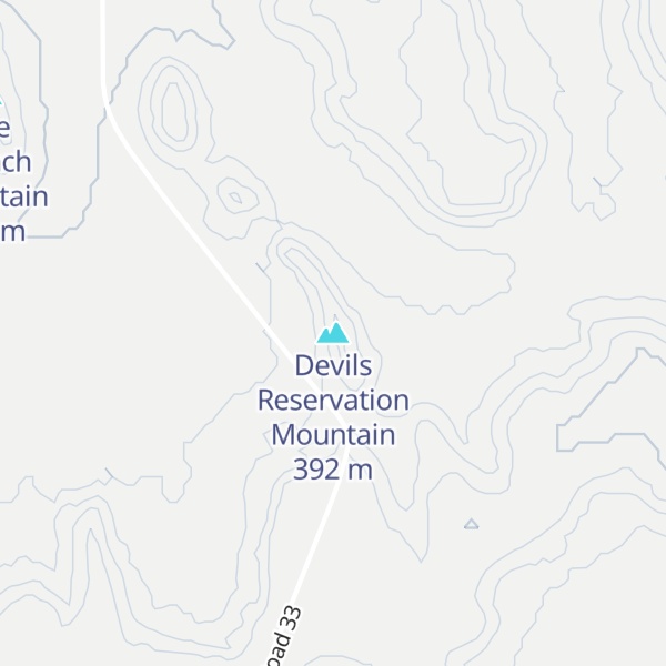 Map of Devils Reservation Mountain