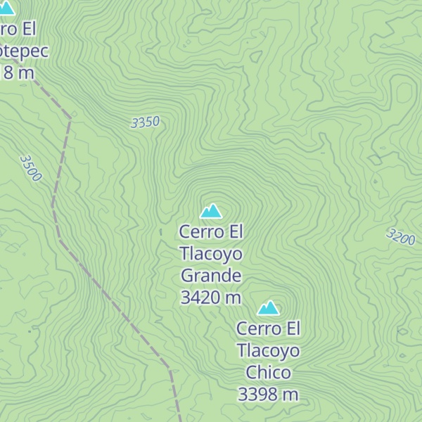 Map of Cerro El Tlacoyo Grande