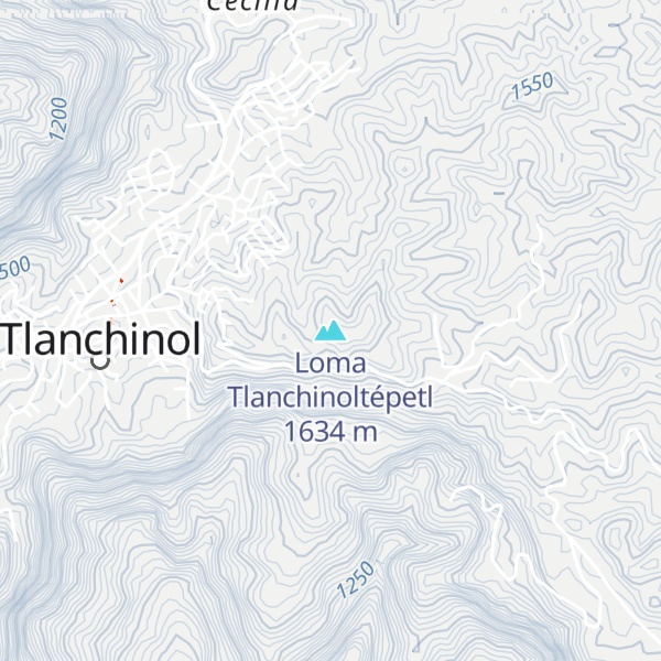 Map of Loma Tlanchinoltépetl