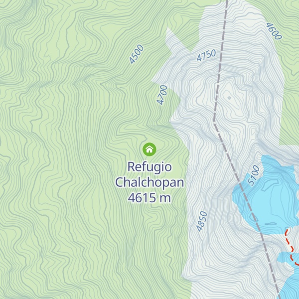 Map of Refugio Chalchopan