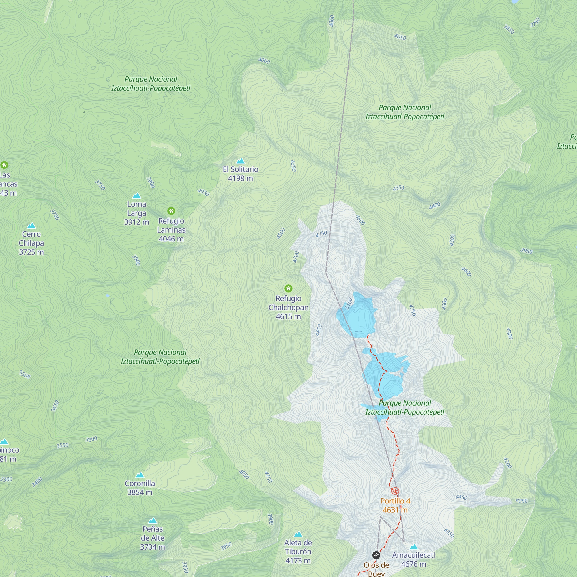 Refugio Chalchopan map