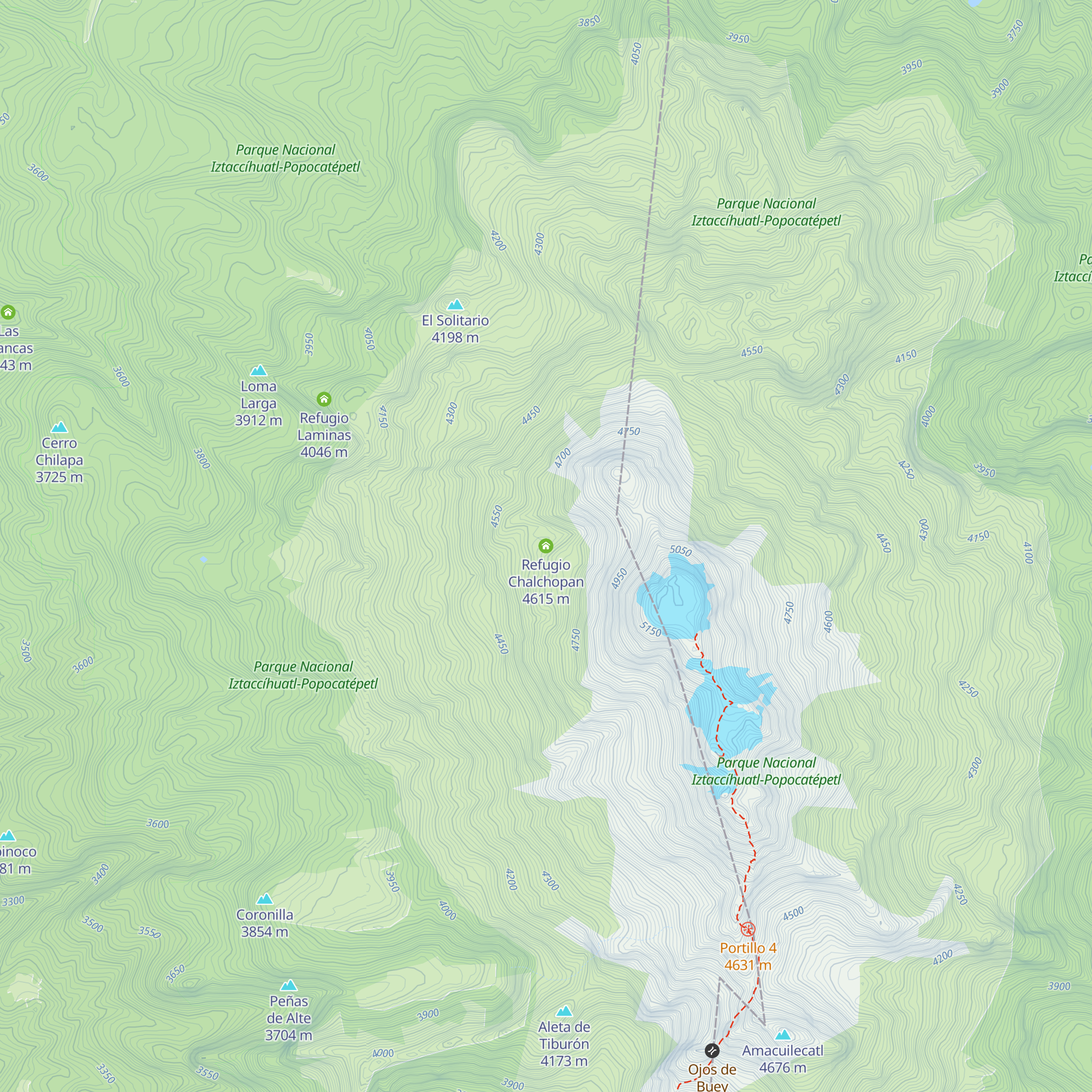 Refugio Chalchopan map