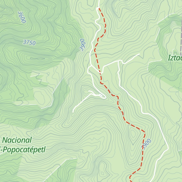 Map of Refugio Altzomoni