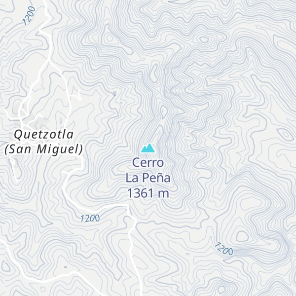 Map of Cerro La Peña