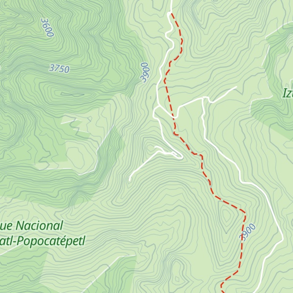 Map of Cerro Altzomoni