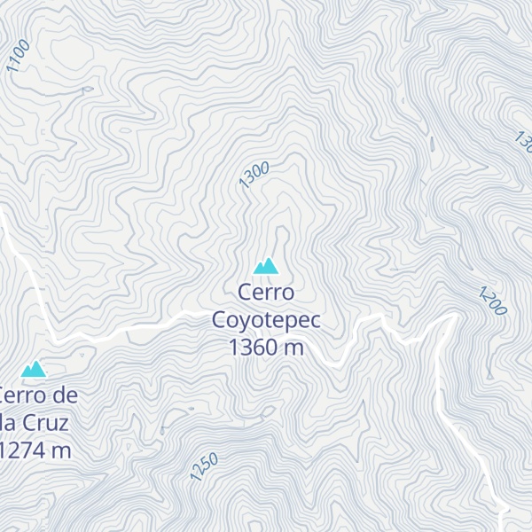 Map of Cerro Coyotepec