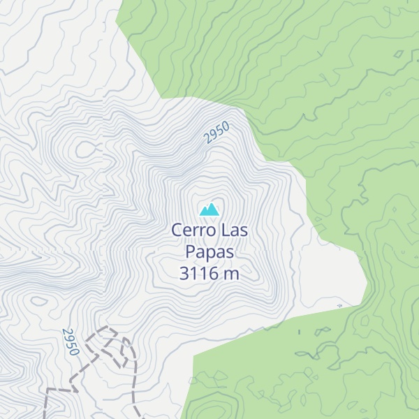 Map of Cerro Las Papas