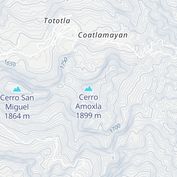 Map of Cerro Amoxla