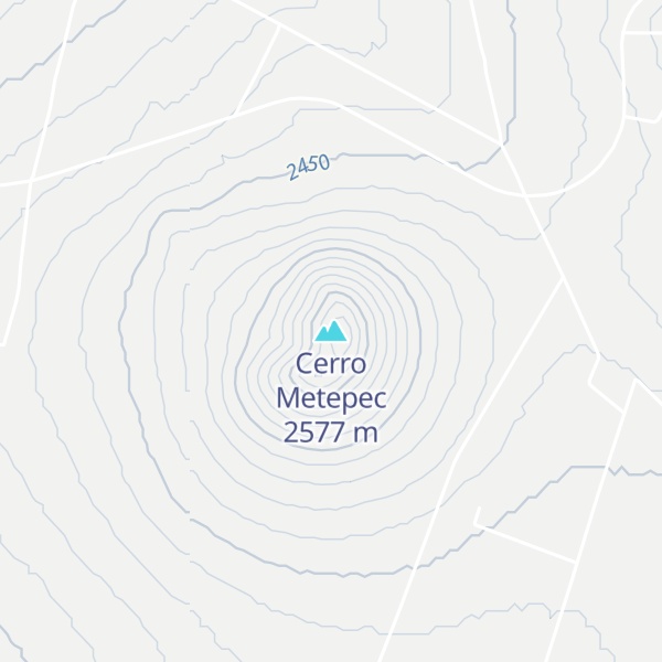 Map of Cerro Metepec