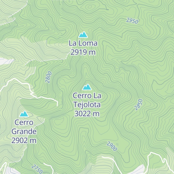 Map of Cerro La Tejolota