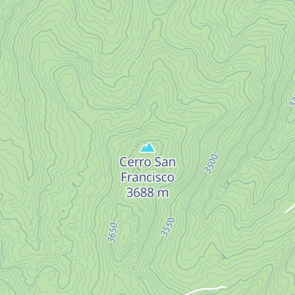 Map of Cerro San Francisco
