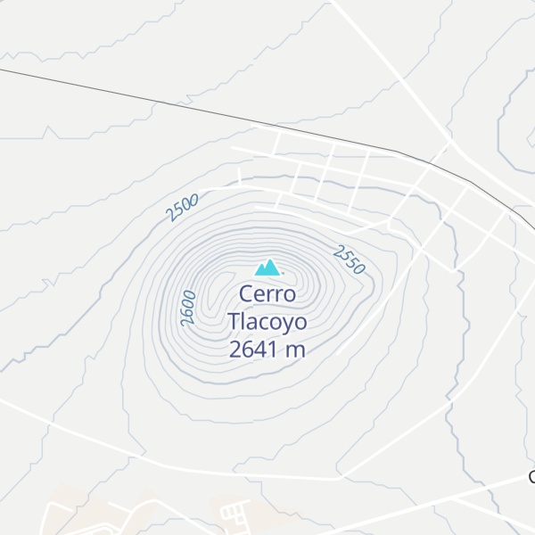 Map of Cerro Tlacoyo
