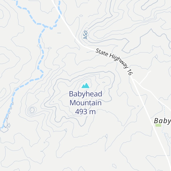 Map of Babyhead Mountain