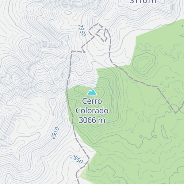 Map of Cerro Colorado