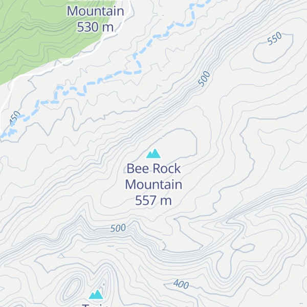 Map of Bee Rock Mountain