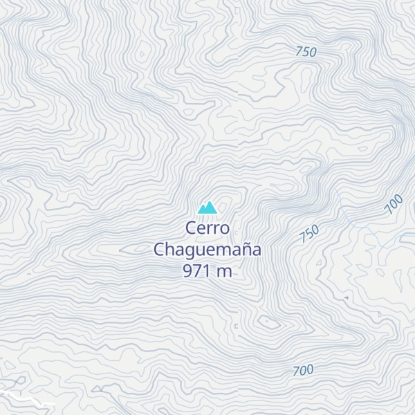 Map of Cerro Chaguemaña