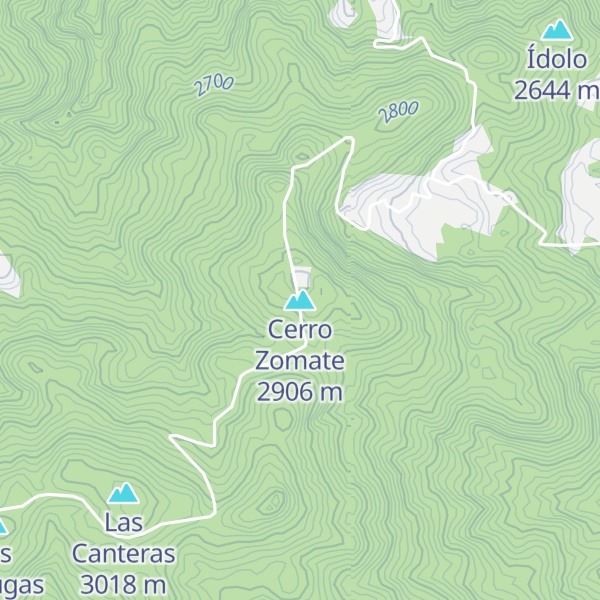 Map of Cerro Zomate