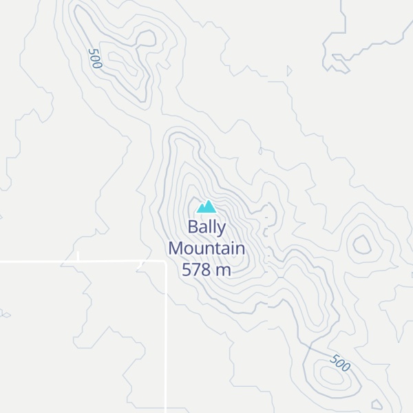 Map of Bally Mountain