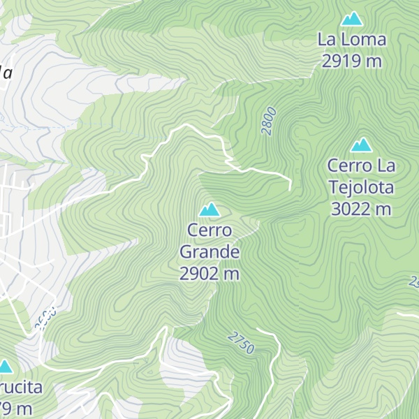 Map of Cerro Grande