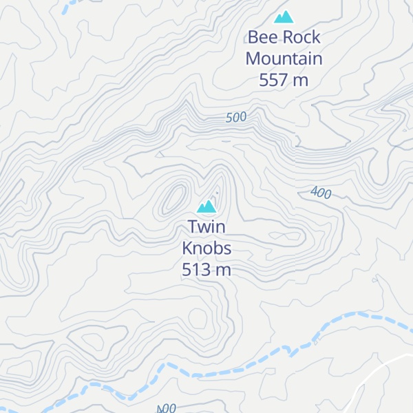 Map of Twin Knobs